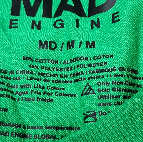 Men's MAD Engine Merry Hissmas Christmas Cats Pajamas Top - Green - M - Picture 11 of 13